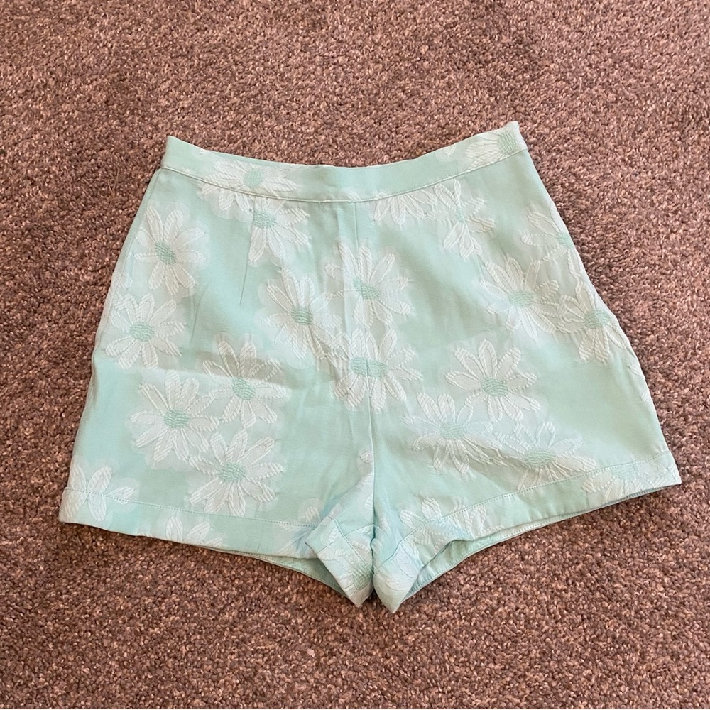 Blue Floral Shorts